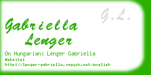 gabriella lenger business card